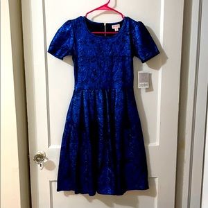 Metallic Royal Blue Dress